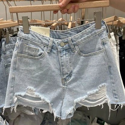 Vintage Ripped Denim Shorts