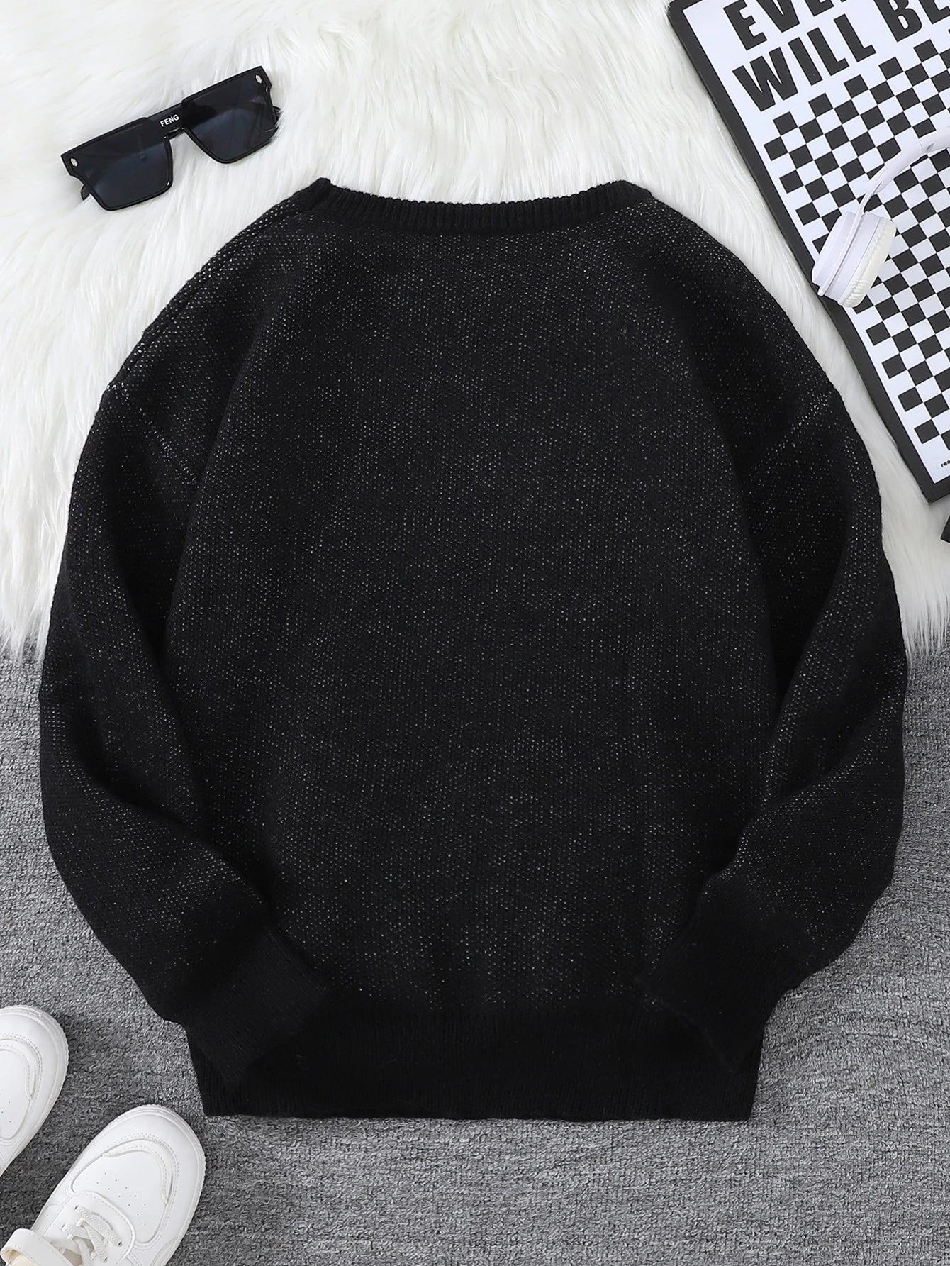 Monochrome Skeleton Art Sweater