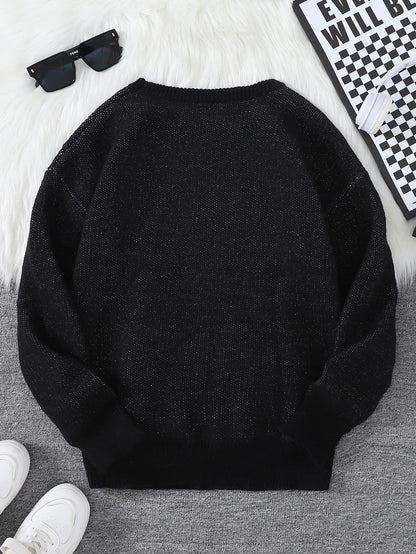 Monochrome Skeleton Art Sweater