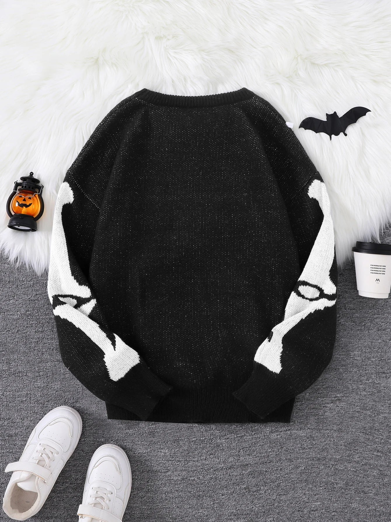 Skeleton Graphic Crewneck Sweater