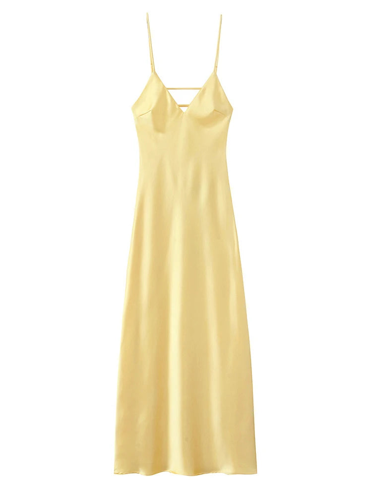 Champagne Lace Slip Maxi Dress