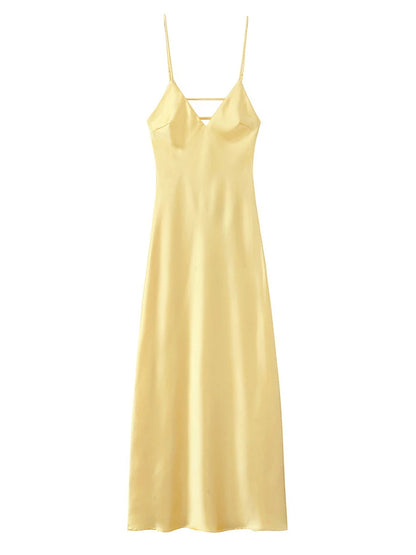 Champagne Lace Slip Maxi Dress