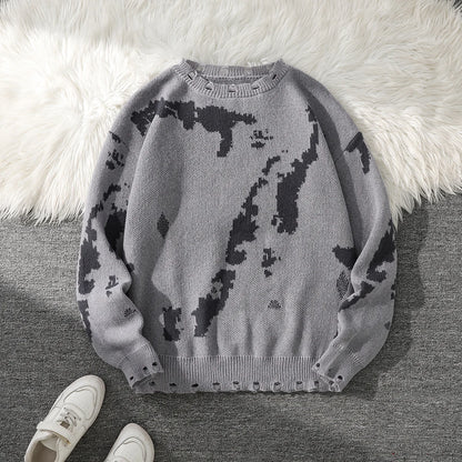 Vintage Face Graphic Pullover Sweater