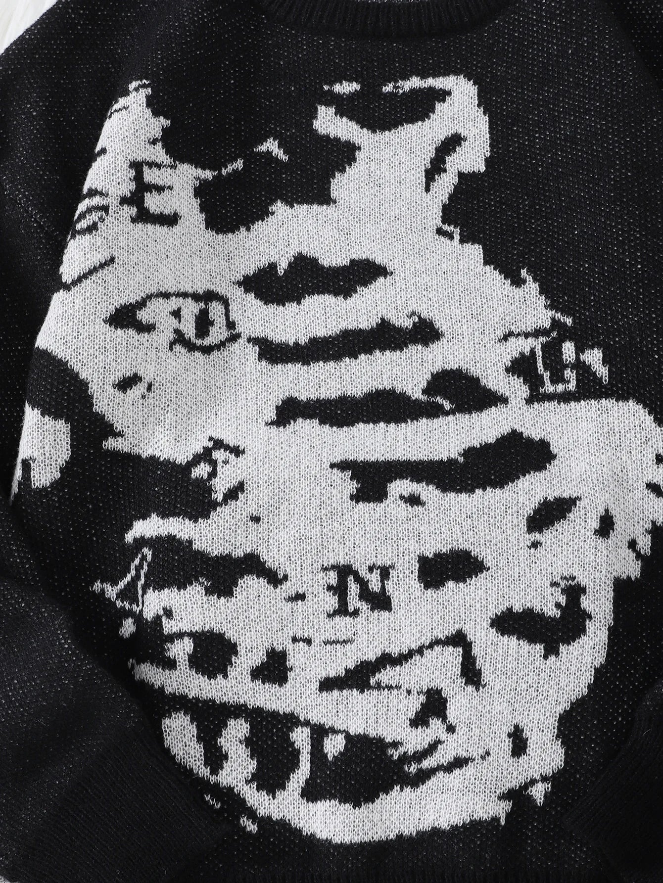 Monochrome Skeleton Art Sweater