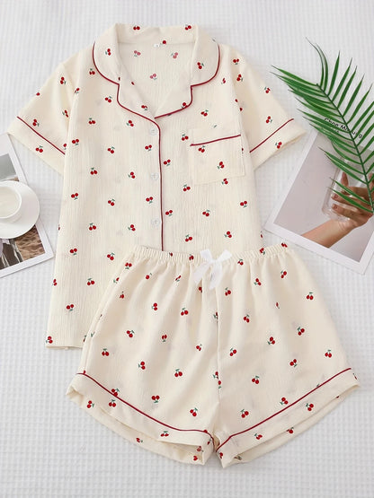 Dreamy Cherry Nights Pajama Set