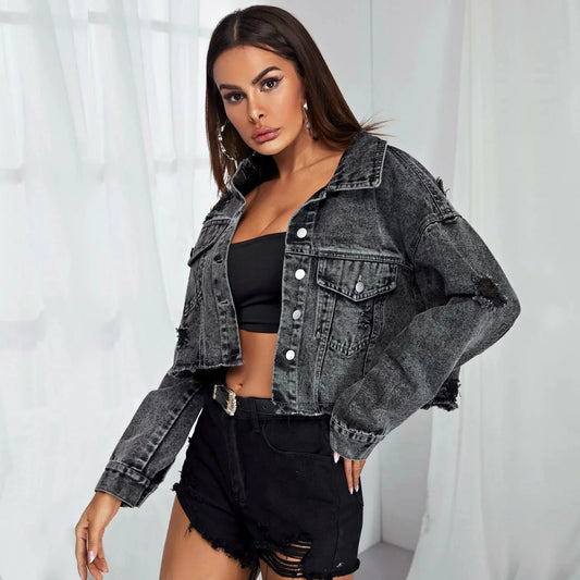 Urban Edge Black Denim Jacket
