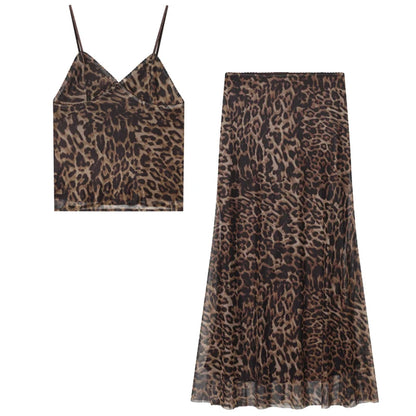Women's Animal Print Two-Piece Outfit