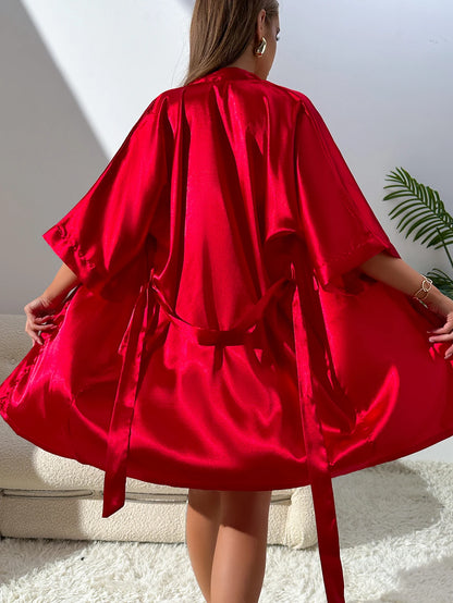 Elegant Satin Cami Shorts Pajama Set