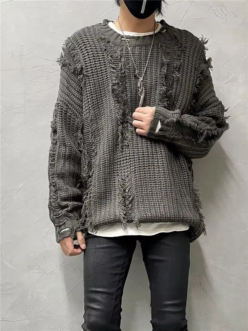 Vintage Ripped Oversized Sweater