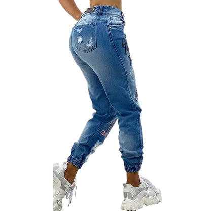 Urban Art Distressed Jeans