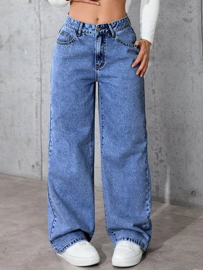 Sky Blue Relaxed Fit Jeans