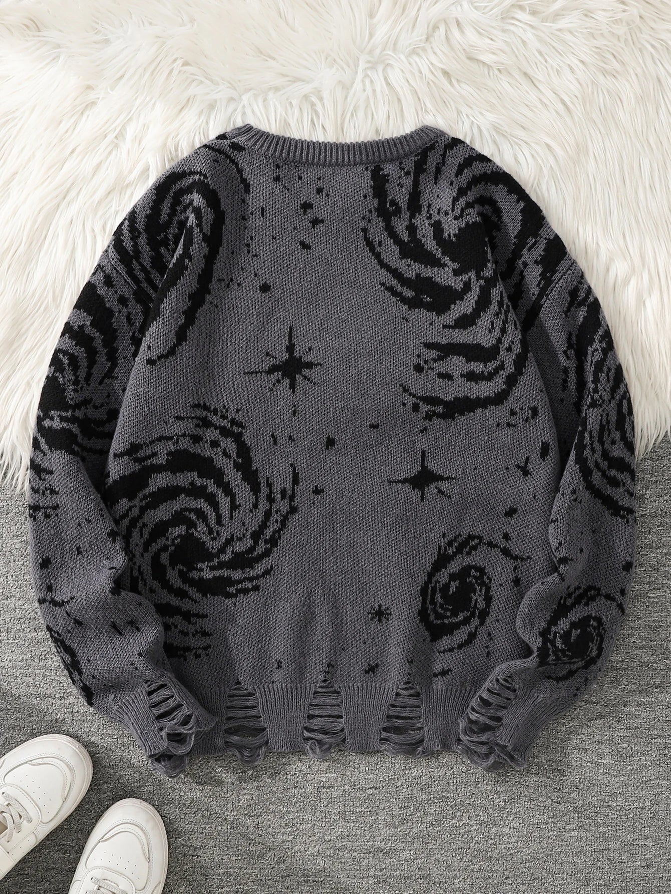 Cosmic Swirl Graphic Sweater