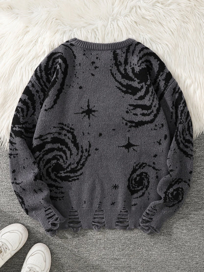 Cosmic Swirl Graphic Sweater