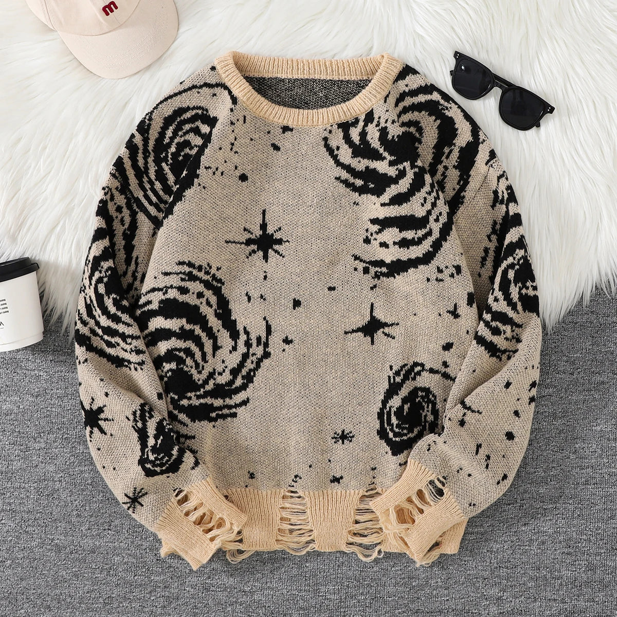 Cosmic Swirl Graphic Sweater