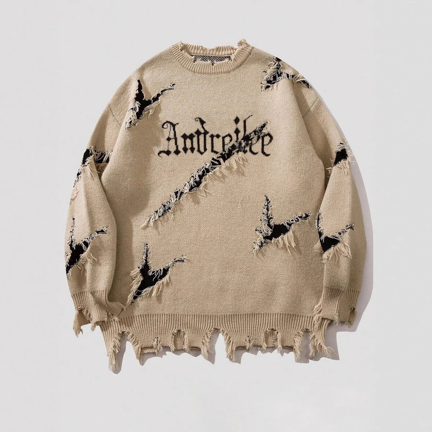 Men's Vintage Distressed Crewneck Sweater