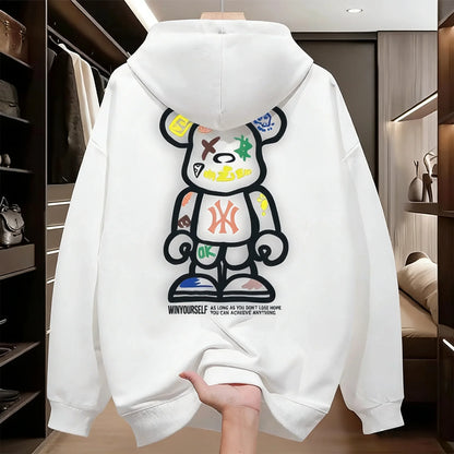 Minimalist Bear Streetwear Hoodie