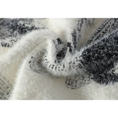 Black & White Abstract Pattern Sweater