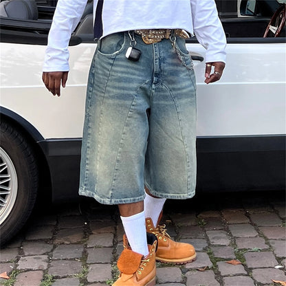 Short Jean Oversize Retro Wash