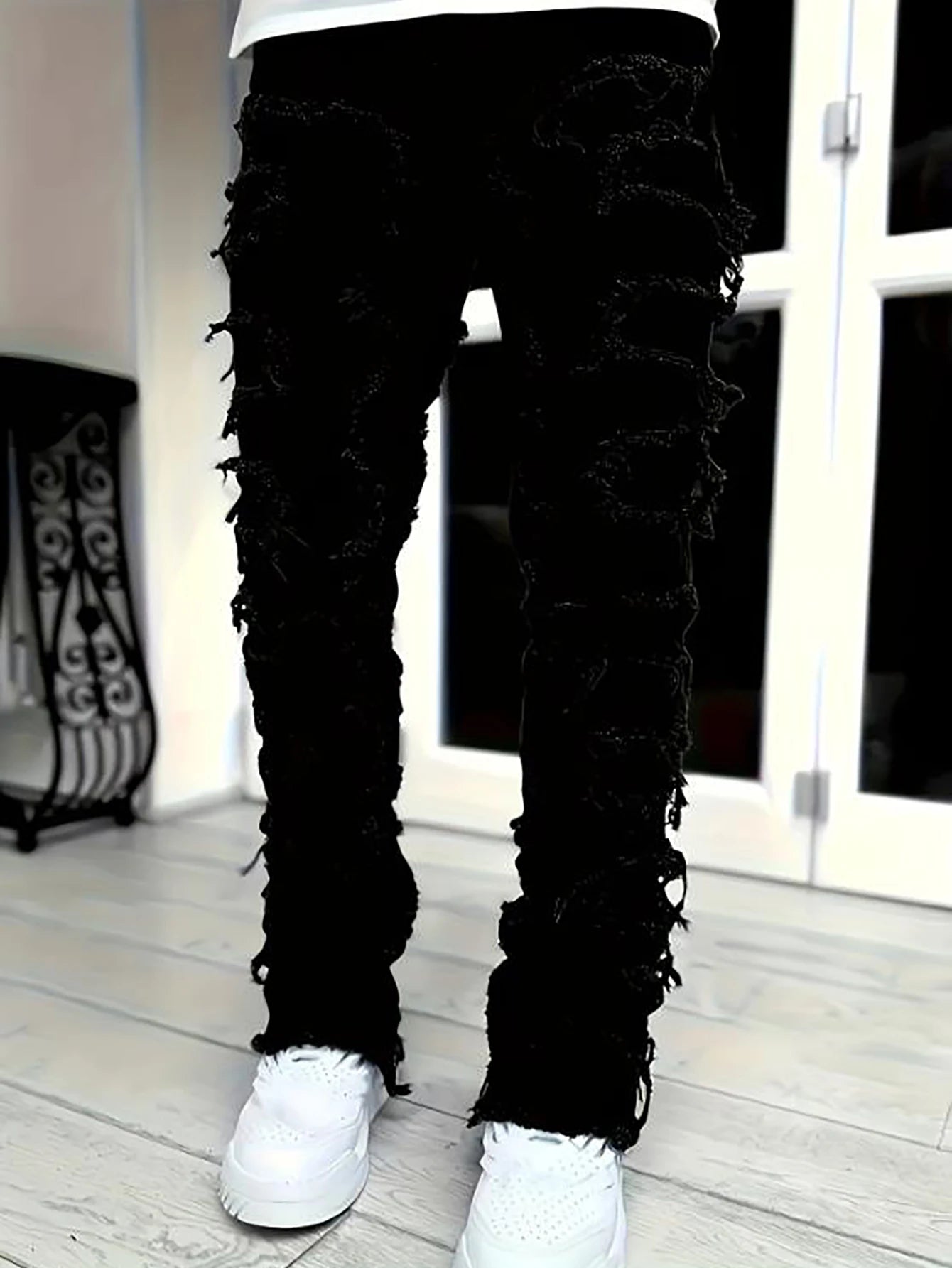 Jeans White Storm Destroyed