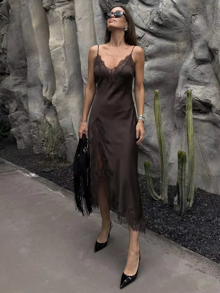 Elegant Satin Cami Dress