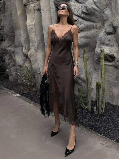 Elegant Satin Cami Dress