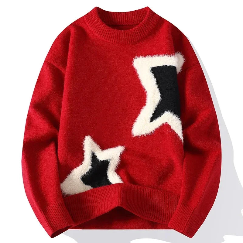 Cozy Star Accent Crewneck Sweater