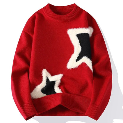 Cozy Star Accent Crewneck Sweater