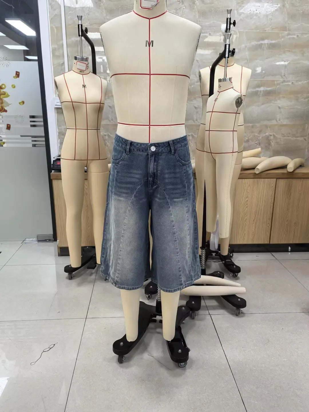 Short Jean Oversize Retro Wash