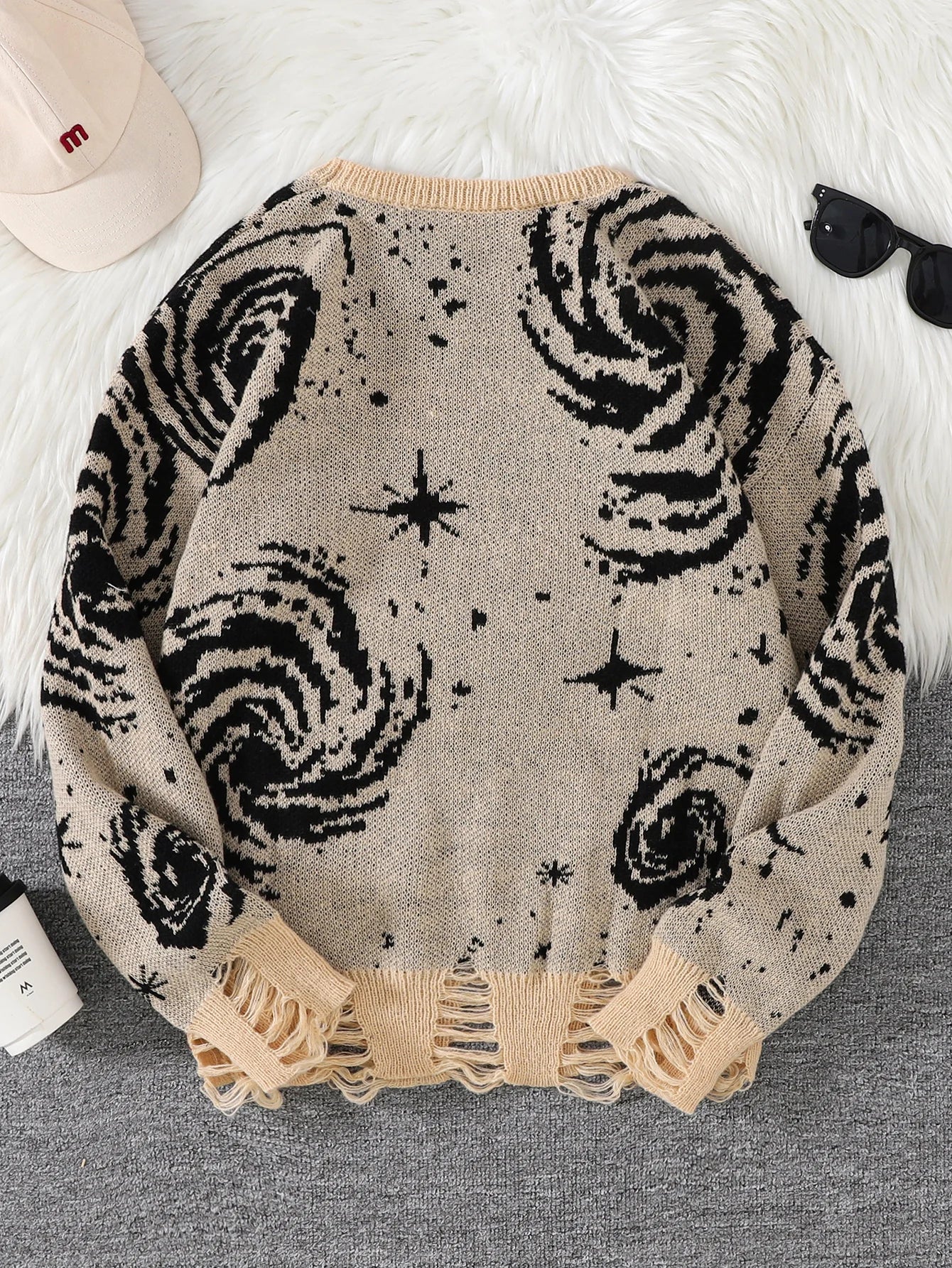 Cosmic Swirl Oversized Sweater