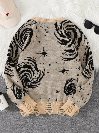 Cosmic Swirl Oversized Sweater