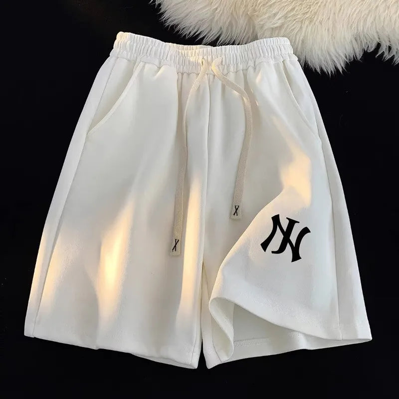 American Street Fashion Style Niche Fashion Brand Letter Print Casual Men's Sports Pants Loose Oversized Shorts