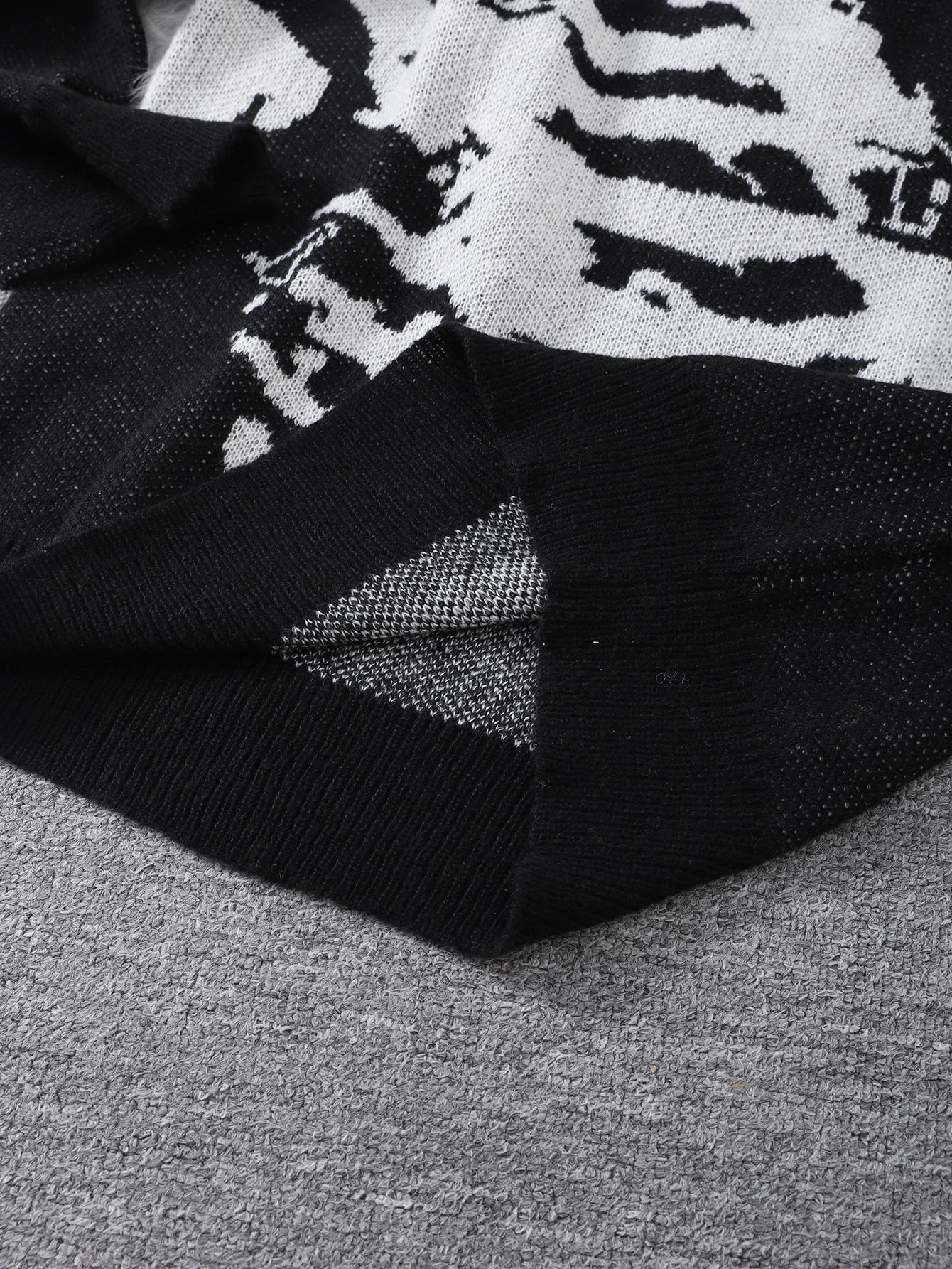 Monochrome Skeleton Art Sweater