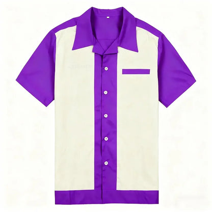 Vintage Black & White Button-Up Shirt