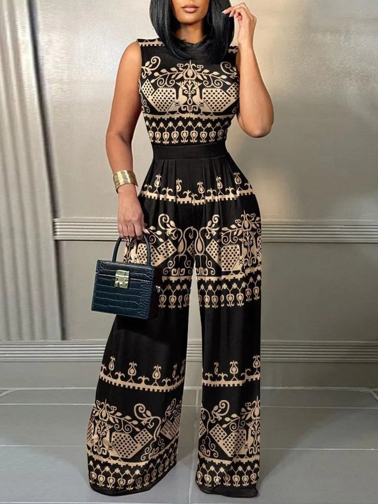 Royal Elegance Printed Jumpsuit