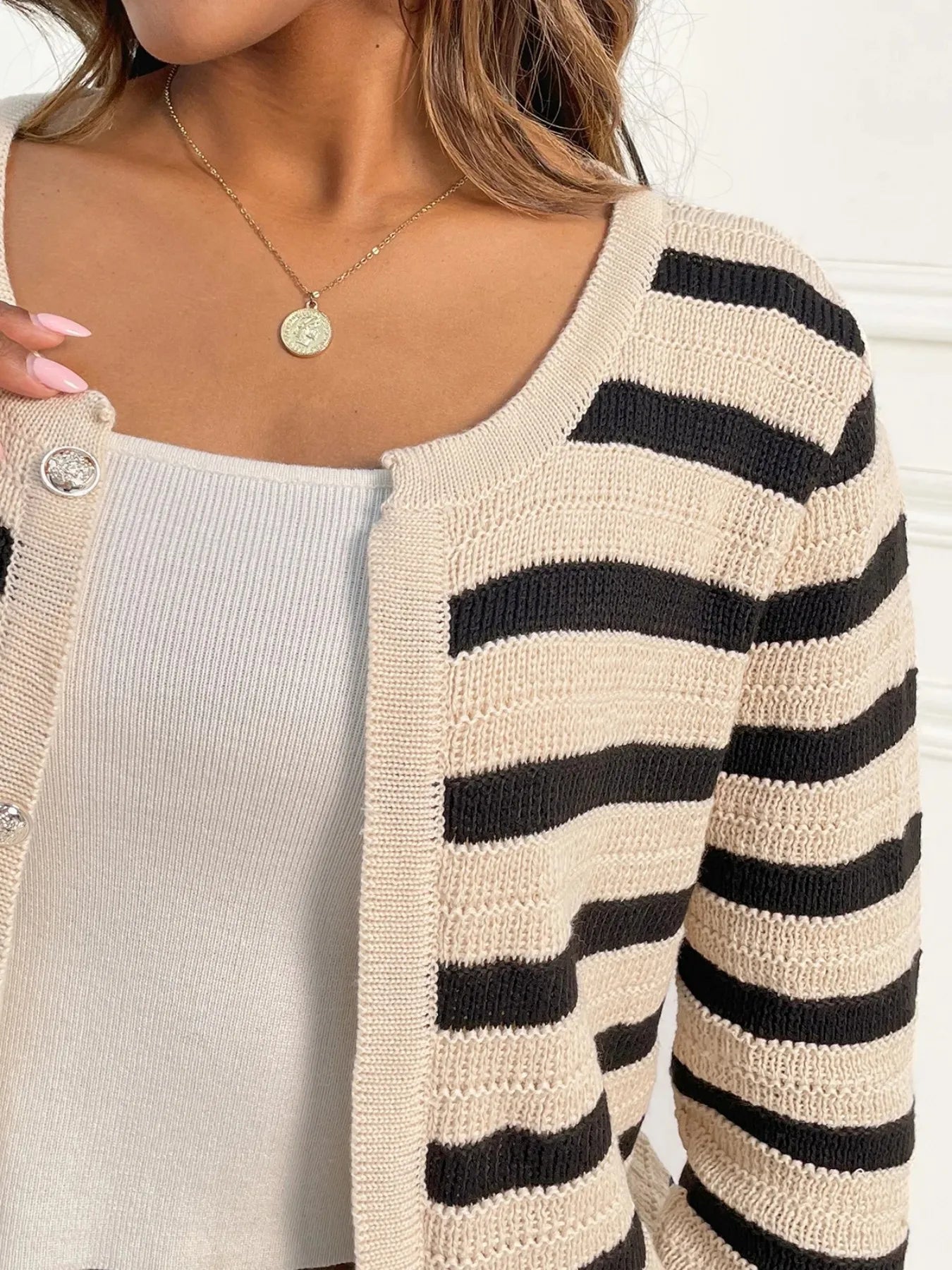 Monochrome Chic Knit Sweater