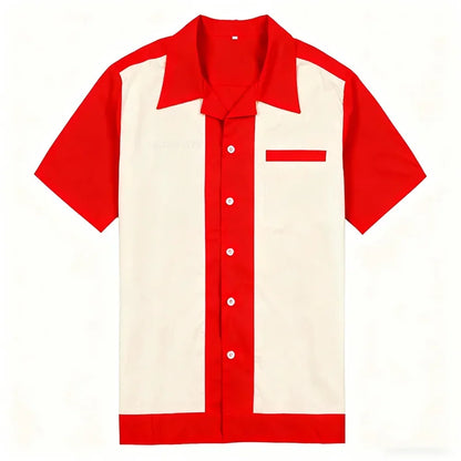 Vintage Black & White Button-Up Shirt