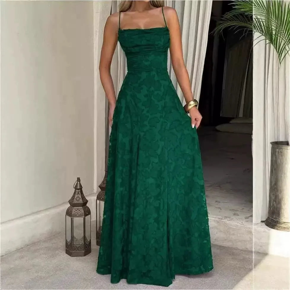 Women's Elegant Spaghetti Strap Formal Dress