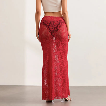 Black Elegance Lace Skirt