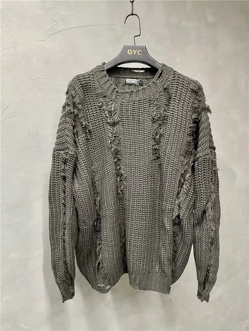 Vintage Ripped Oversized Sweater