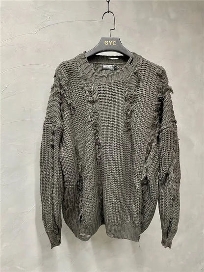 Vintage Ripped Oversized Sweater