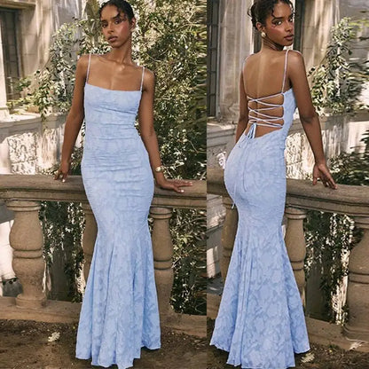Women's Elegant Spaghetti Strap Formal Dress