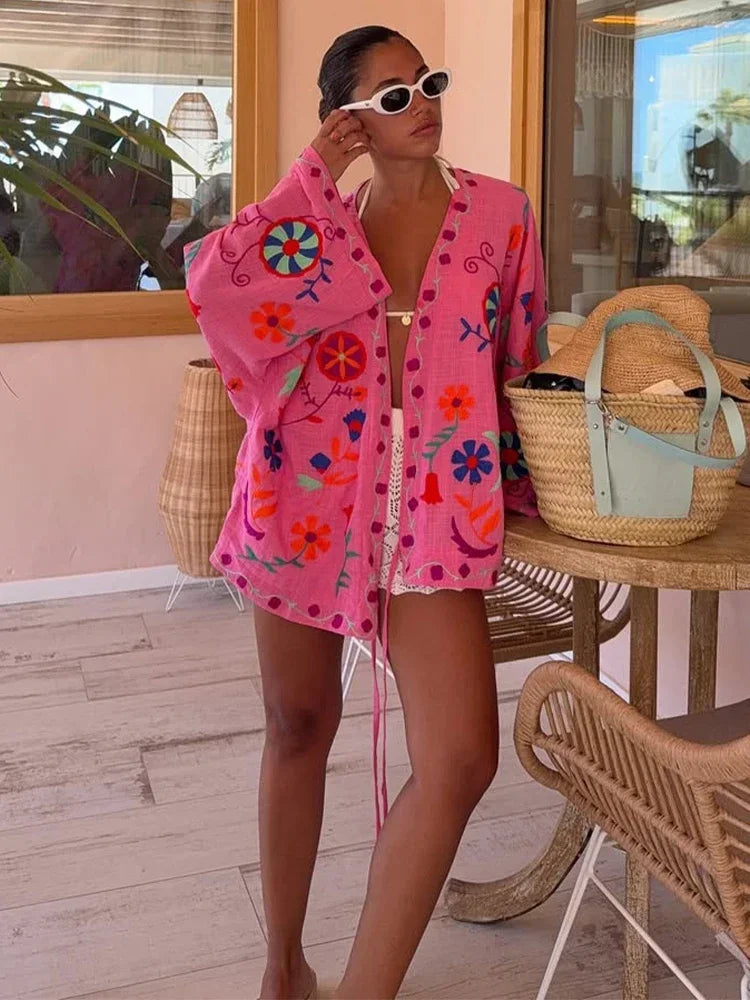 Summer Bloom Beach Cardigan