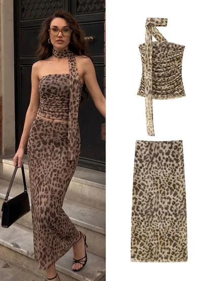 Women's Leopard Print Matching Set