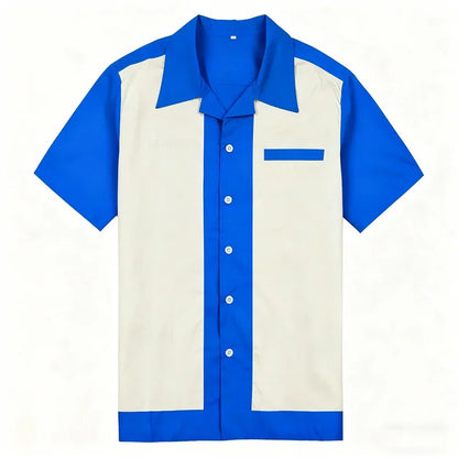 Vintage Black & White Button-Up Shirt