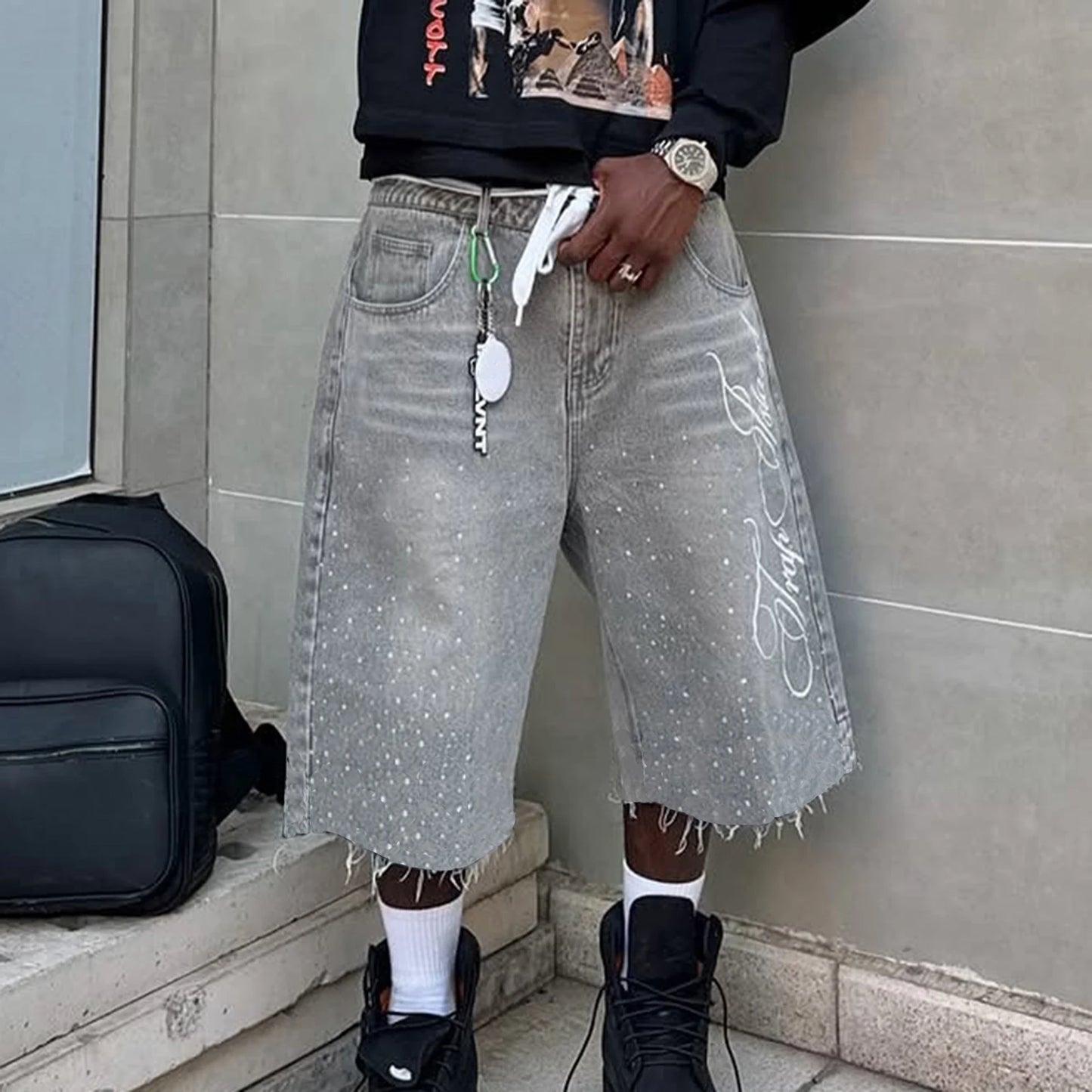 Short Streetwear Ice Wash