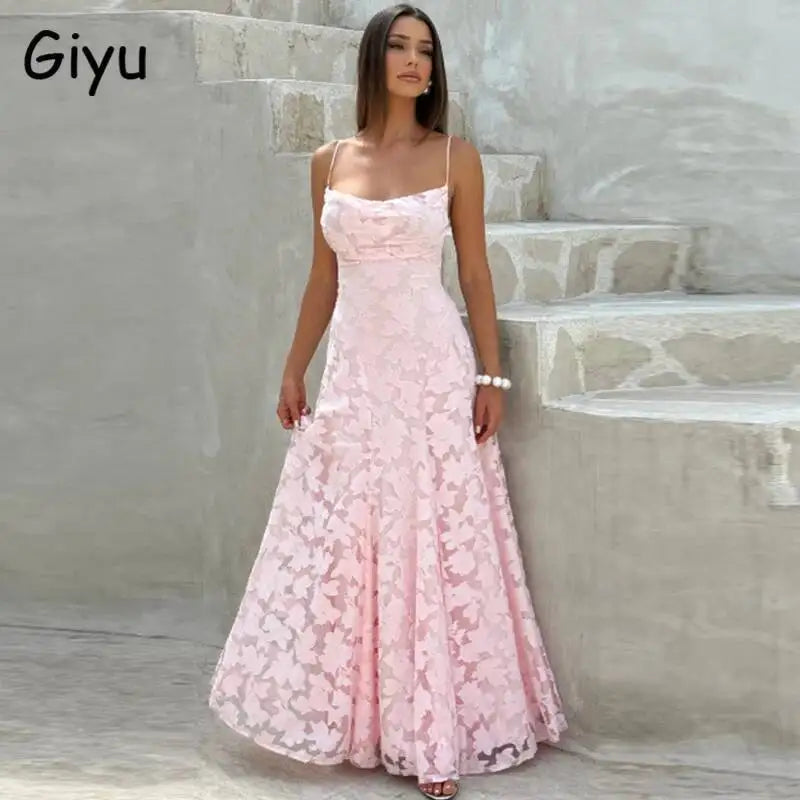 Women's Elegant Spaghetti Strap Formal Dress