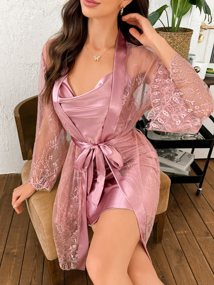 Soft Romance Satin Nightdress Set