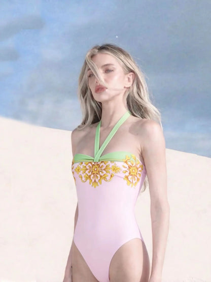 Elegant Zebra Print Monokini