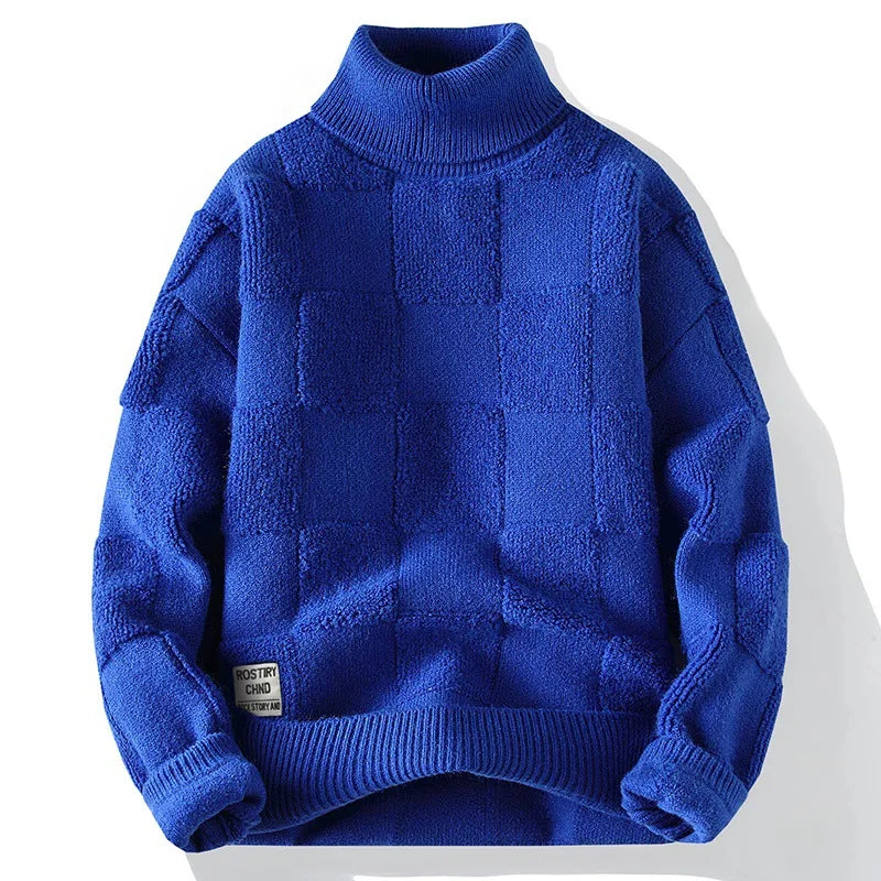 Forest Green Textured Crewneck Sweater
