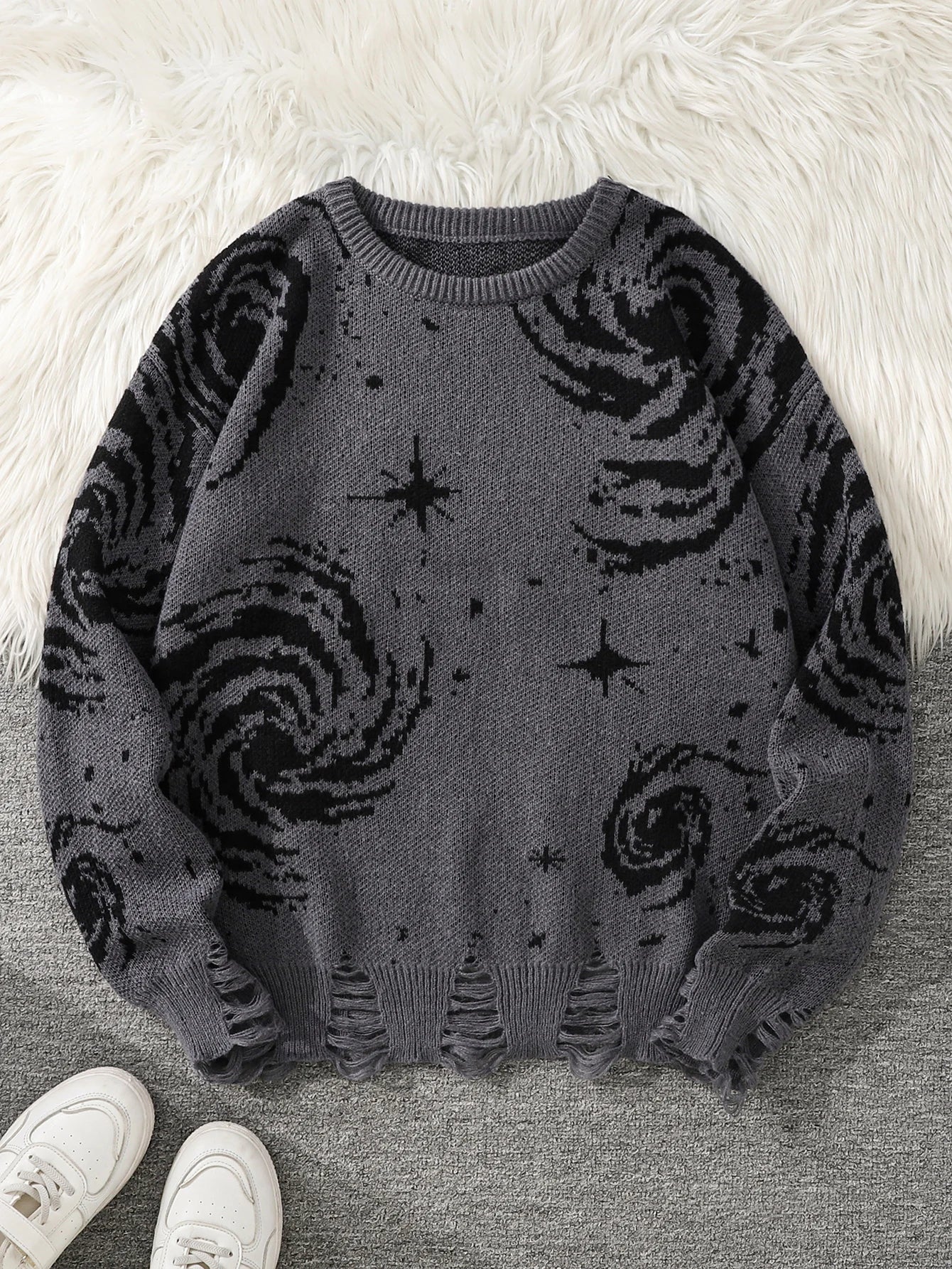 Cosmic Swirl Graphic Sweater